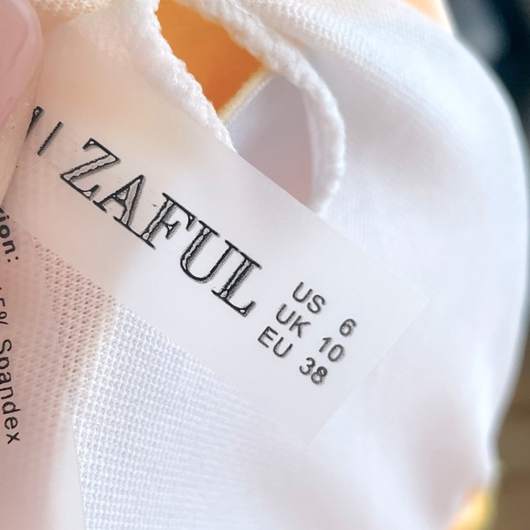 Zaful Yellow Tie Swim Top Size 6 Bandeau - Picture 3 of 5